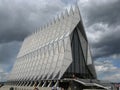 Storm clouds behind Cadet Chapel. Royalty Free Stock Photo