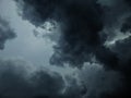 Storm clouds black close up Royalty Free Stock Photo