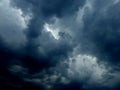 Storm clouds black close up Royalty Free Stock Photo