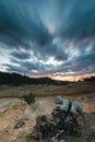 Storm clouds in a bleak landscape, Ifrane, Morocco