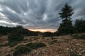 Storm clouds in a bleak landscape, Ifrane, Morocco