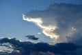 Storm clouds blue sky background Royalty Free Stock Photo