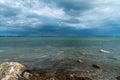 Storm Clouds Coming Across the Bay Royalty Free Stock Photo