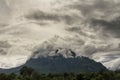 Storm clouds cover the mountain Royalty Free Stock Photo