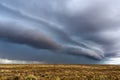 Storm clouds and dramatic, moody sky.