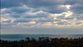 Storm Clouds Drifting Across Lake Michigan #2 Royalty Free Stock Photo