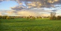 Storm clouds in the evening over the village, Brandenburg, Germany