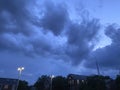 Storm Clouds in the Evening in Spring in June Royalty Free Stock Photo
