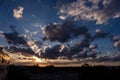 storm clouds forming over the countryside Royalty Free Stock Photo