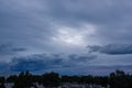 storm clouds forming over the countryside Royalty Free Stock Photo