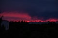 storm clouds forming over the countryside Royalty Free Stock Photo