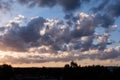 storm clouds forming over the countryside Royalty Free Stock Photo