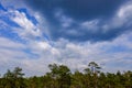 storm clouds forming over the countryside Royalty Free Stock Photo