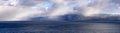 Storm clouds gathering above south Lake Tahoe on a crisp winter day, California Royalty Free Stock Photo