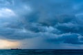 Storm Clouds Gather Over Shipwreck Ocean