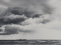 Storm Clouds Gather Over Shipwreck Ocean