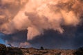 Storm Clouds Illuminated by Sunset