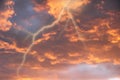 Storm Clouds with lightning Royalty Free Stock Photo