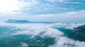 Storm clouds in the mountains on a summer morning.