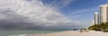 Storm clouds moving toward sunny Miami Beach Flori Royalty Free Stock Photo