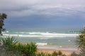 Storm clouds out to sea Royalty Free Stock Photo