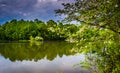 Storm clouds over Centennial Lake at Centennial Park in Columbia Royalty Free Stock Photo