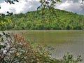 Storm Clouds over Fairy Stone Lake in Virginia Royalty Free Stock Photo