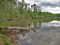 Storm Clouds over Fairy Stone Lake in Virginia Royalty Free Stock Photo