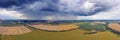 Storm clouds over a field of ripe wheat Royalty Free Stock Photo