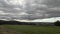 Storm clouds over the flatland from the viewpoint