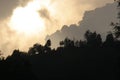 Storm clouds over forest Royalty Free Stock Photo