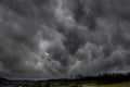 Storm Clouds over forest dark Royalty Free Stock Photo
