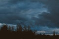 Storm clouds over the forest Royalty Free Stock Photo