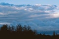 Storm clouds over the forest Royalty Free Stock Photo