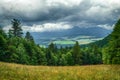 Storm clouds over the forest Royalty Free Stock Photo