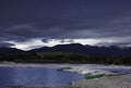 Storm clouds over lake Royalty Free Stock Photo