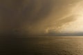 Storm clouds over lake Leman Royalty Free Stock Photo