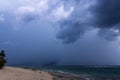 Storm clouds over Lombok Island Royalty Free Stock Photo