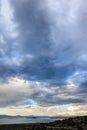 Storm clouds over mono lake Royalty Free Stock Photo