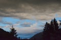 Storm Clouds over the Mountains Royalty Free Stock Photo