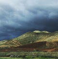 Storm clouds over the mountains at Banning California Royalty Free Stock Photo