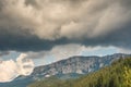Storm clouds over mountains close up Royalty Free Stock Photo