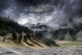 Storm clouds over mountains of ladakh, Jammu and Kashmir, India Royalty Free Stock Photo