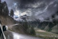 Storm clouds over mountains of ladakh, Jammu and Kashmir, India Royalty Free Stock Photo