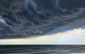 Storm clouds over ocean