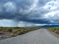 Storm Clouds over San Luis State Wildlife Area in Mosca, Colorado Royalty Free Stock Photo