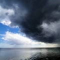Storm clouds over the sea Royalty Free Stock Photo
