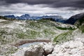 Storm clouds over Seven Triglav Lakes Valley, Julian Alps Royalty Free Stock Photo