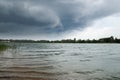 Storm clouds over water Royalty Free Stock Photo