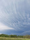 Cirrostratus storm clouds after the storm passed by